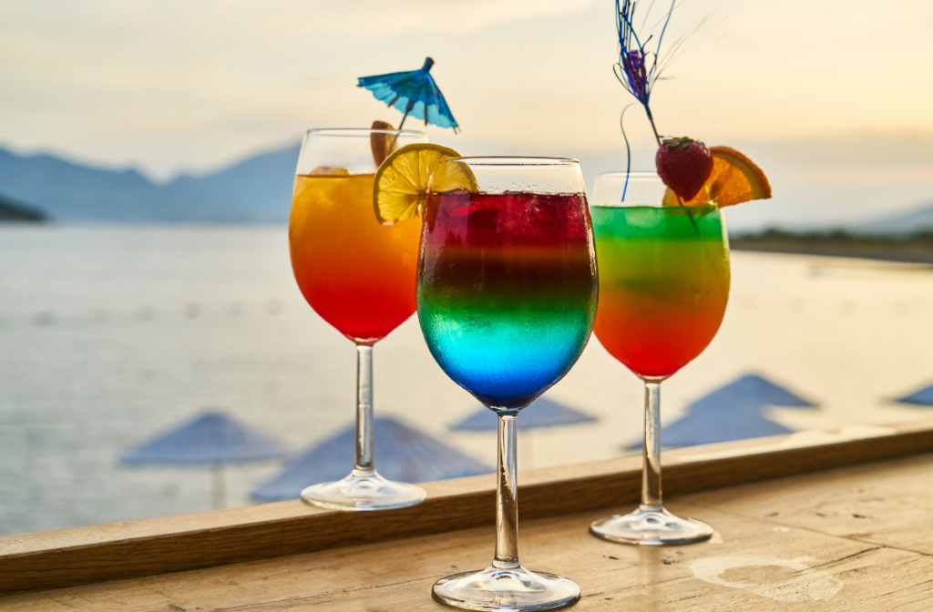 colorful cocktails