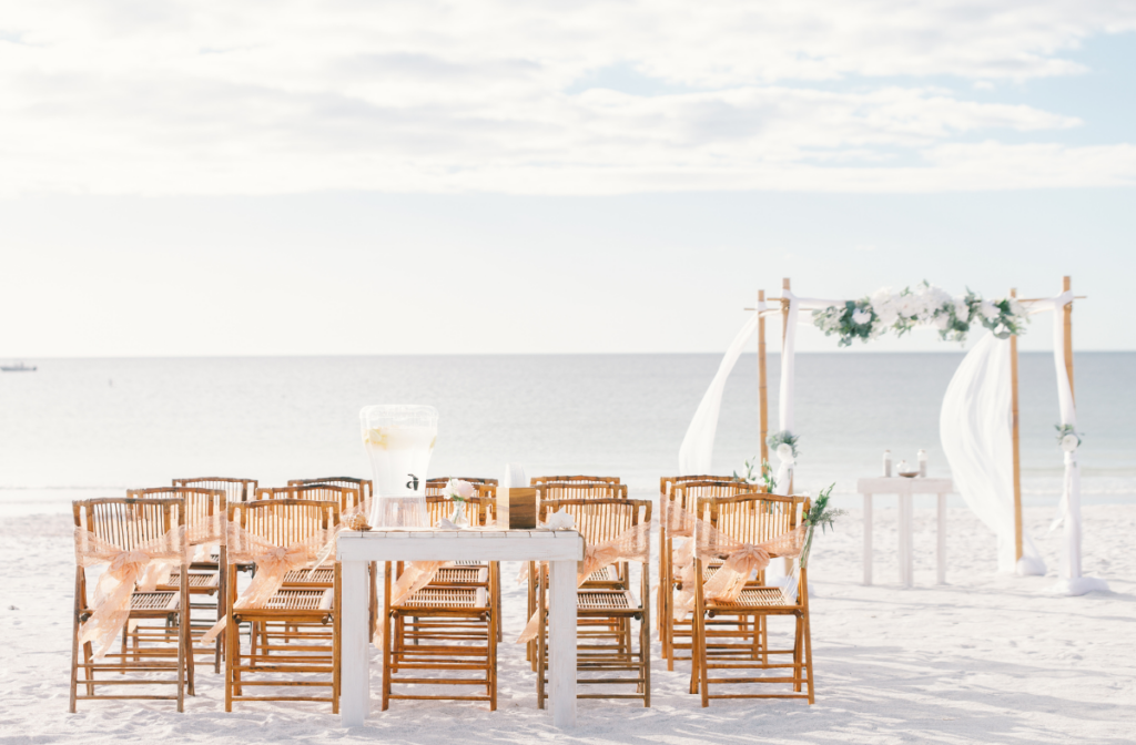 private beach wedding