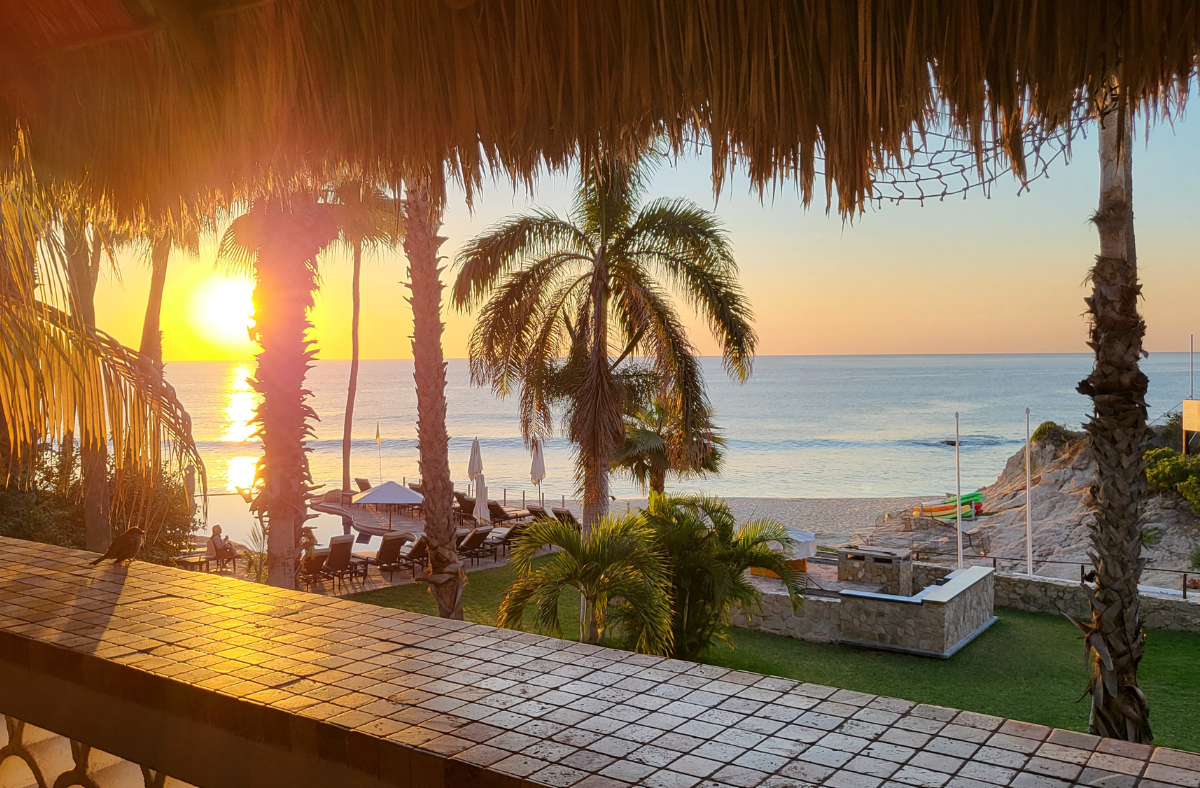 Beautiful sunset at hidden gem wedding resort in Cabo San Lucas